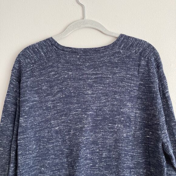 J Crew Sweater Mens Medium Blue Linen Cotton Lightweight Crew Neck Pullover - Picture 6 of 9